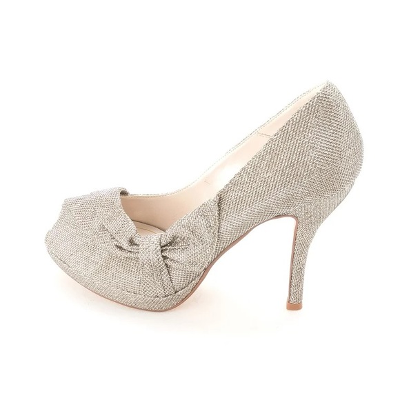 Caparros Shoes - Caparros • Odessa Peep Toe Stilettos • Champagne Sparkle • 8.5